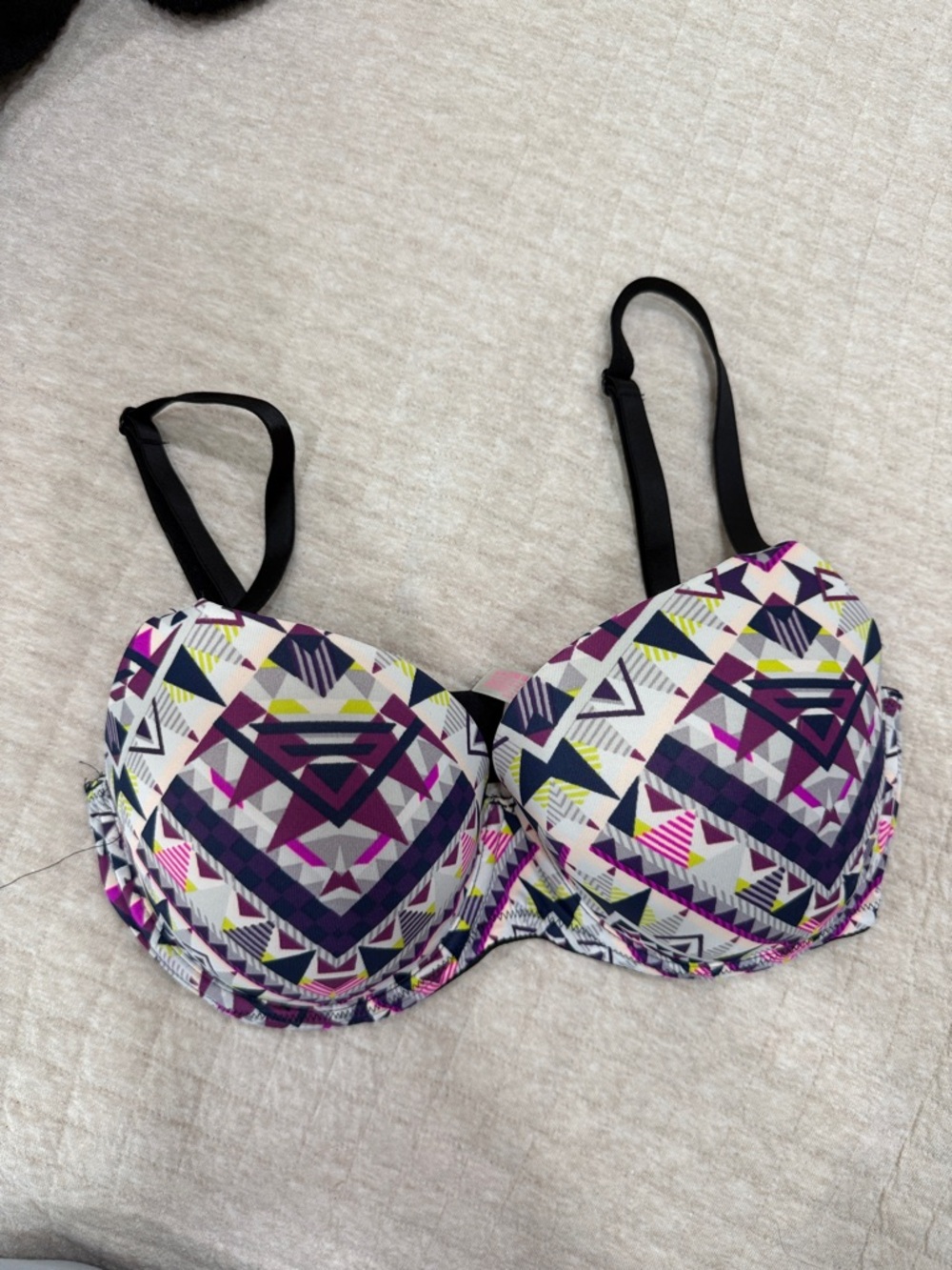 2016 PINK Underwire Bra in Purple and Black - Women Intimates